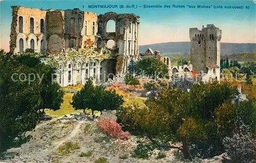 AK / Ansichtskarte Montmajour Ensemble des Ruines aux Moines Montmajour