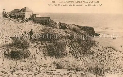 AK / Ansichtskarte La_Grande_Cote Vue prise de la Dune sur le Casino et la Gironde 