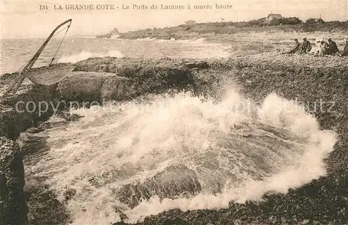 AK / Ansichtskarte La_Grande_Cote Puits de Lauture a maree haute 