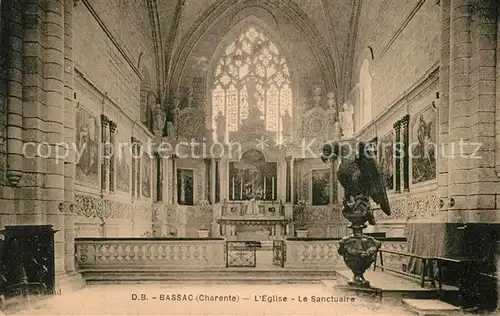 AK / Ansichtskarte Bassac Interieur de l Eglise Le Sanctuaire Bassac