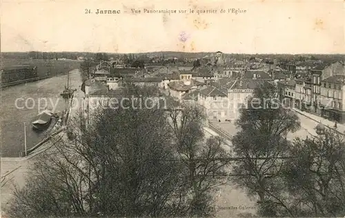 AK / Ansichtskarte Jarnac Vue panoramique sur le Quartier de l Eglise Jarnac
