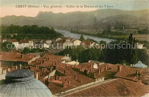 AK / Ansichtskarte Crest Vue generale Vallee de la Drome Crest