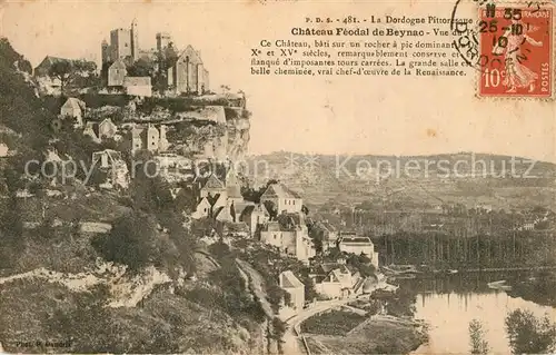 AK / Ansichtskarte Beynac et Cazenac Vue du Pecq Chateau Beynac et Cazenac