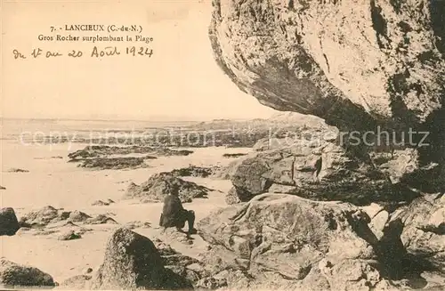 AK / Ansichtskarte Lancieux Gros Rocher surplombant la plage Lancieux