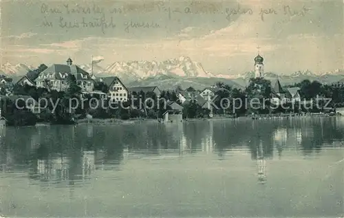 AK / Ansichtskarte Starnbergersee Seeshaupt Zugspitze Starnbergersee