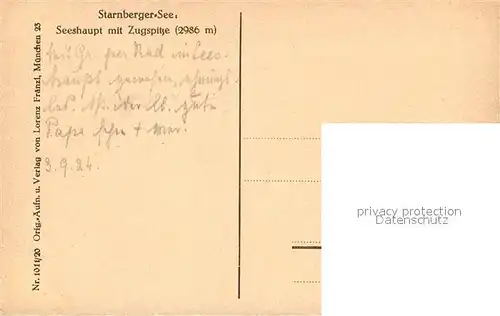 AK / Ansichtskarte Starnbergersee Seeshaupt Zugspitze Starnbergersee