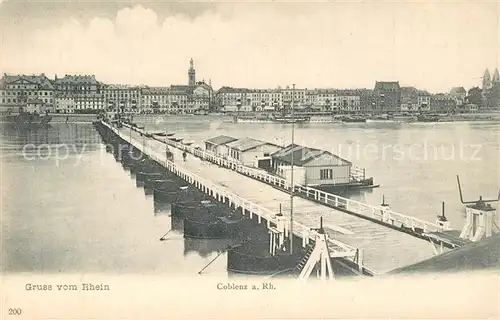 AK / Ansichtskarte Koblenz_Rhein Steg Koblenz_Rhein