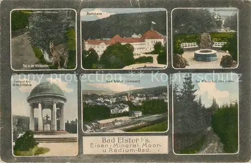 AK / Ansichtskarte Bad_Elster Badehaus Tempel Goethebrunnen Bad_Elster