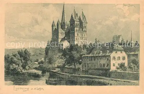 AK / Ansichtskarte Limburg_Lahn Dom K?nstlerkarte H. Thiele  Limburg_Lahn