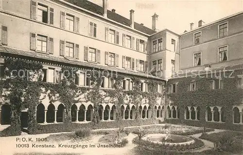 AK / Ansichtskarte Konstanz_Bodensee Kreuzg?nge Inselhotel Konstanz_Bodensee