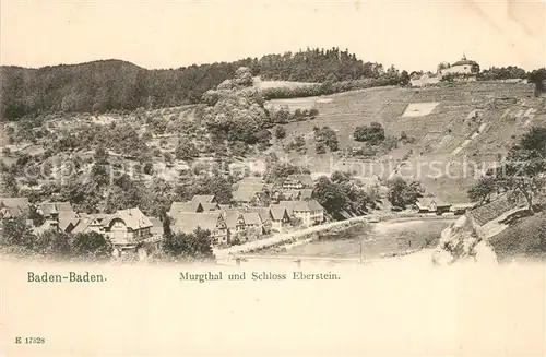 AK / Ansichtskarte Baden Baden Murgthal Schloss Eberstein Baden Baden