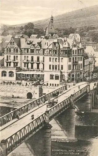 AK / Ansichtskarte Bernkastel Kues Hotel Gassen Zu den drei K?nigen  Bernkastel Kues