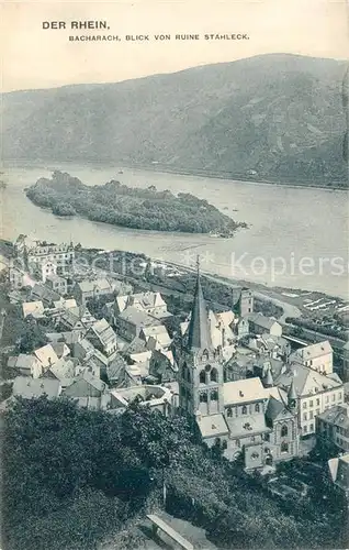 AK / Ansichtskarte Bacharach_Rhein Blick von Ruine Stahleck Bacharach Rhein
