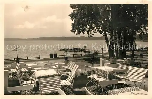 AK / Ansichtskarte Plau_Mecklenburg Waldheim Terrasse  Plau_Mecklenburg