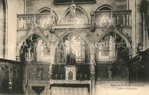 AK / Ansichtskarte Saint Seine l_Abbaye Interieur de l Eglise Jube ou Cyborium Saint Seine l Abbaye