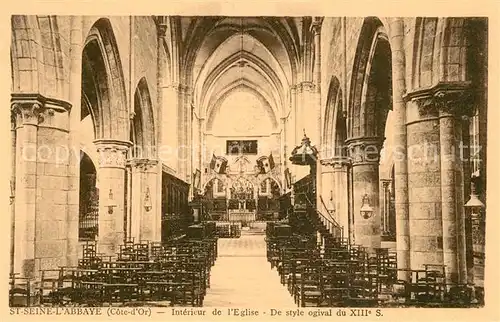 AK / Ansichtskarte Saint Seine l_Abbaye Interieur de l Eglise Saint Seine l Abbaye