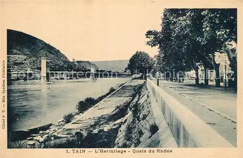 AK / Ansichtskarte Tain l_Hermitage Quais du Rhone Tain l Hermitage