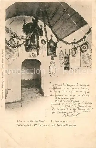 AK / Ansichtskarte Ploubazlanec Chapelle de Perros Hamon Porche des Peris en mer Ploubazlanec