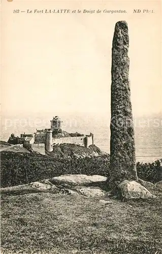 AK / Ansichtskarte Cap_Frehel_Cotes_d_Armor_Bretagne Chateau Fort La Latte et le Doigt de Gargantua Cap_Frehel