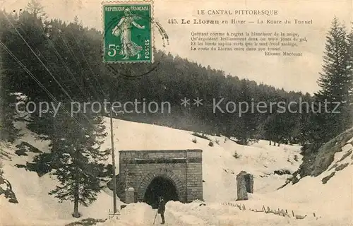 AK / Ansichtskarte Le_Lioran en hiver Route du Tunnel Le_Lioran