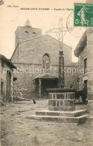 AK / Ansichtskarte Rozier Cotes d_Aurec Facade de l eglise Croix Rozier Cotes d Aurec