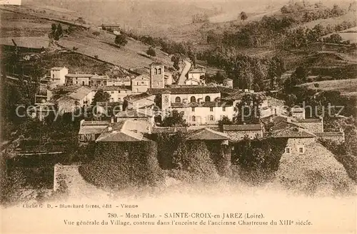 AK / Ansichtskarte Sainte Croix en Jarez Vue generale du village ancienne Chartreuse du XIIIe siecle Sainte Croix en Jarez