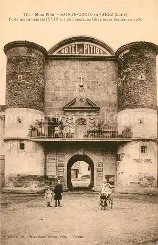 AK / Ansichtskarte Sainte Croix en Jarez Porte monumentale XVIIe siecle ancienne Chartreuse Sainte Croix en Jarez