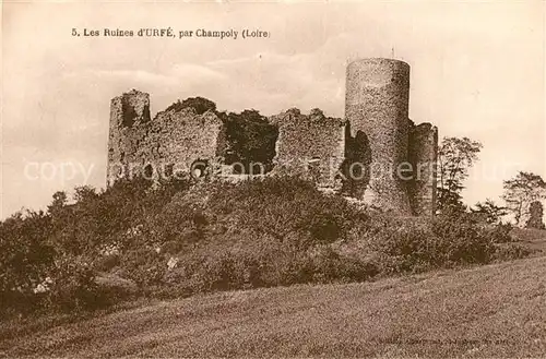 AK / Ansichtskarte Champoly Ruines du Chateau d Urfe Champoly