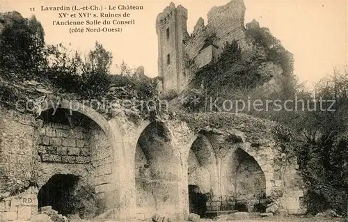 AK / Ansichtskarte Lavardin_Loir et Cher Ruines du Chateau ancienne Salle du Conseil Lavardin Loir et Cher