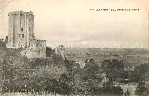 AK / Ansichtskarte Lavardin_Loir et Cher Chateau et la Plaine Lavardin Loir et Cher