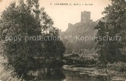 AK / Ansichtskarte Lavardin_Loir et Cher Bords du Loir Chateau Lavardin Loir et Cher