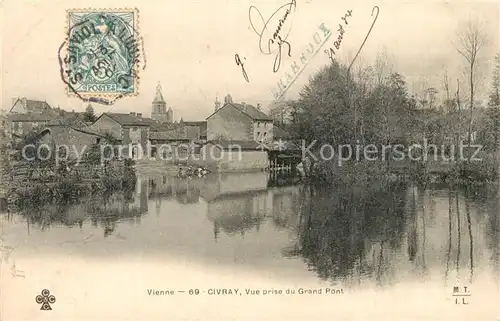 AK / Ansichtskarte Civray_Cher Vue prise du Grand Pont Civray Cher
