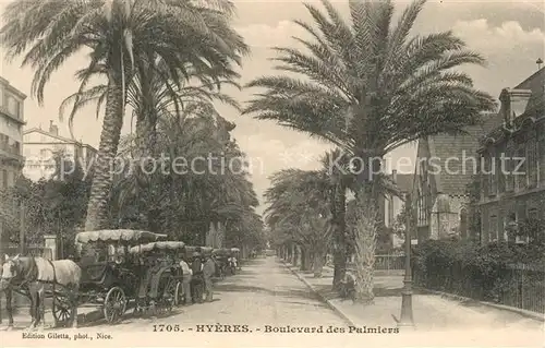 AK / Ansichtskarte Hyeres_les_Palmiers Boulevard des Palmiers Hyeres_les_Palmiers