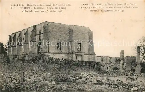 AK / Ansichtskarte Huiron Eglise Ancienne eglise abbatiale monument historique Huiron