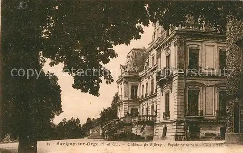 AK / Ansichtskarte Savigny sur Orge Chateau de Sillery Facade principale Cour d Honneur Savigny sur Orge