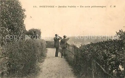 AK / Ansichtskarte Pontoise_Val d_Oise Jardin Public Un coin pittoresque 
