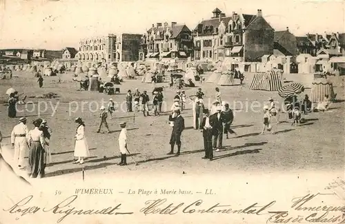 AK / Ansichtskarte Wimereux La Plage a Marie basse Wimereux