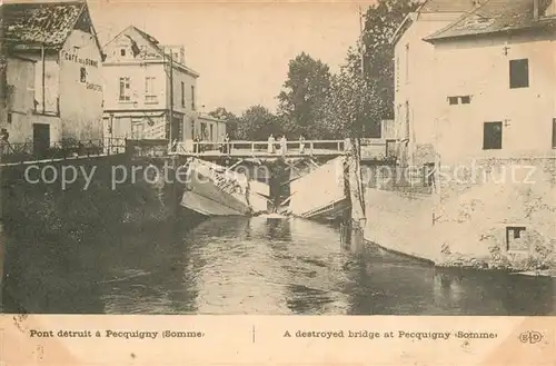 AK / Ansichtskarte Picquigny Pont detruit a Picquigny Picquigny