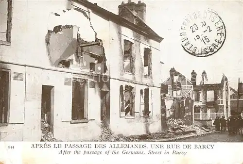 AK / Ansichtskarte Beaurepaire_Isere Apres le passage de allemands Une Rue de Barcy Beaurepaire Isere