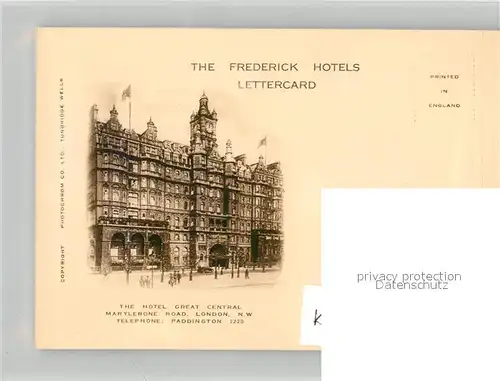 AK / Ansichtskarte London The Houses of Parliament The Frederick Hotels  London