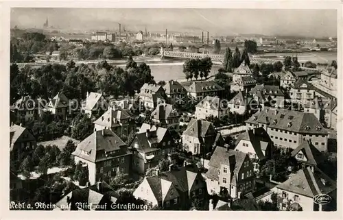 AK / Ansichtskarte Kehl_Rhein Blick auf Strassburg Kehl_Rhein