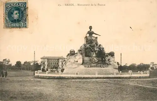 AK / Ansichtskarte Hanoi Monument de la France Hanoi