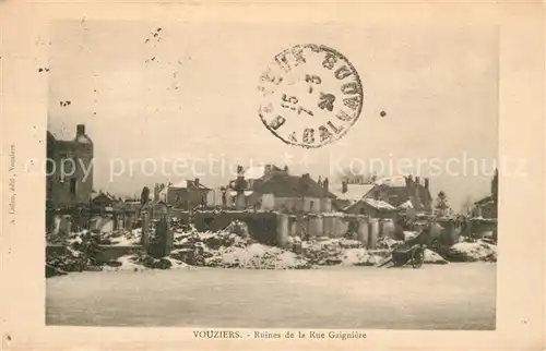 AK / Ansichtskarte Vouziers Ruines de la Rue Gaigniere Vouziers