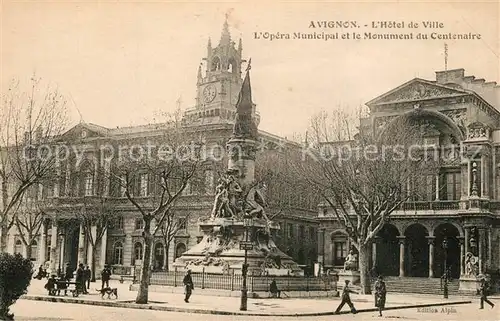 AK / Ansichtskarte Avignon_Vaucluse Hotel de Ville Opera Monument Avignon Vaucluse