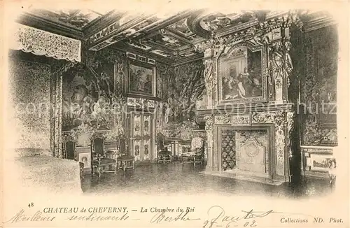 AK / Ansichtskarte Cheverny Chateau Chambre du Roi Cheverny