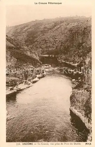 AK / Ansichtskarte Anzeme La Creuse vue prise du Pont du Diable Anzeme