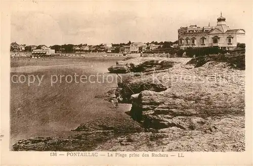 AK / Ansichtskarte Pontaillac La plage vue prise des Rochers Pontaillac