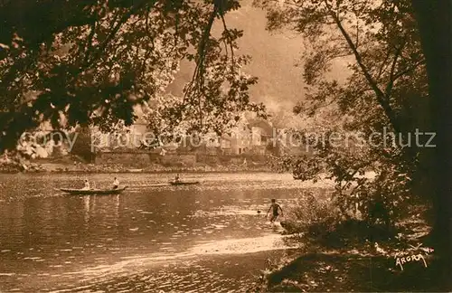 AK / Ansichtskarte Beaulieu sur Dordogne L heure du canotage sur la Dordogne Beaulieu sur Dordogne