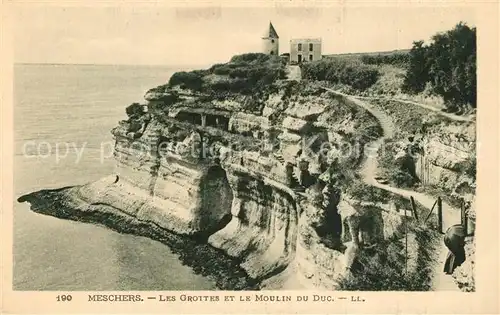 AK / Ansichtskarte Meschers_les_Bains Les grottes et Moulin du Duc 