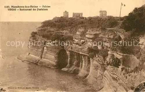 AK / Ansichtskarte Meschers_les_Bains Falaises Grottes Videau Restaurant des Fontaines 